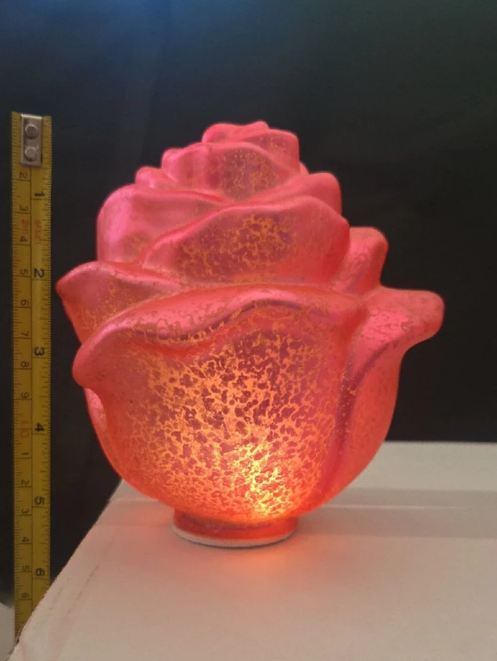 Set of 2 Illuminated Mercury Glass Roses by Valerie